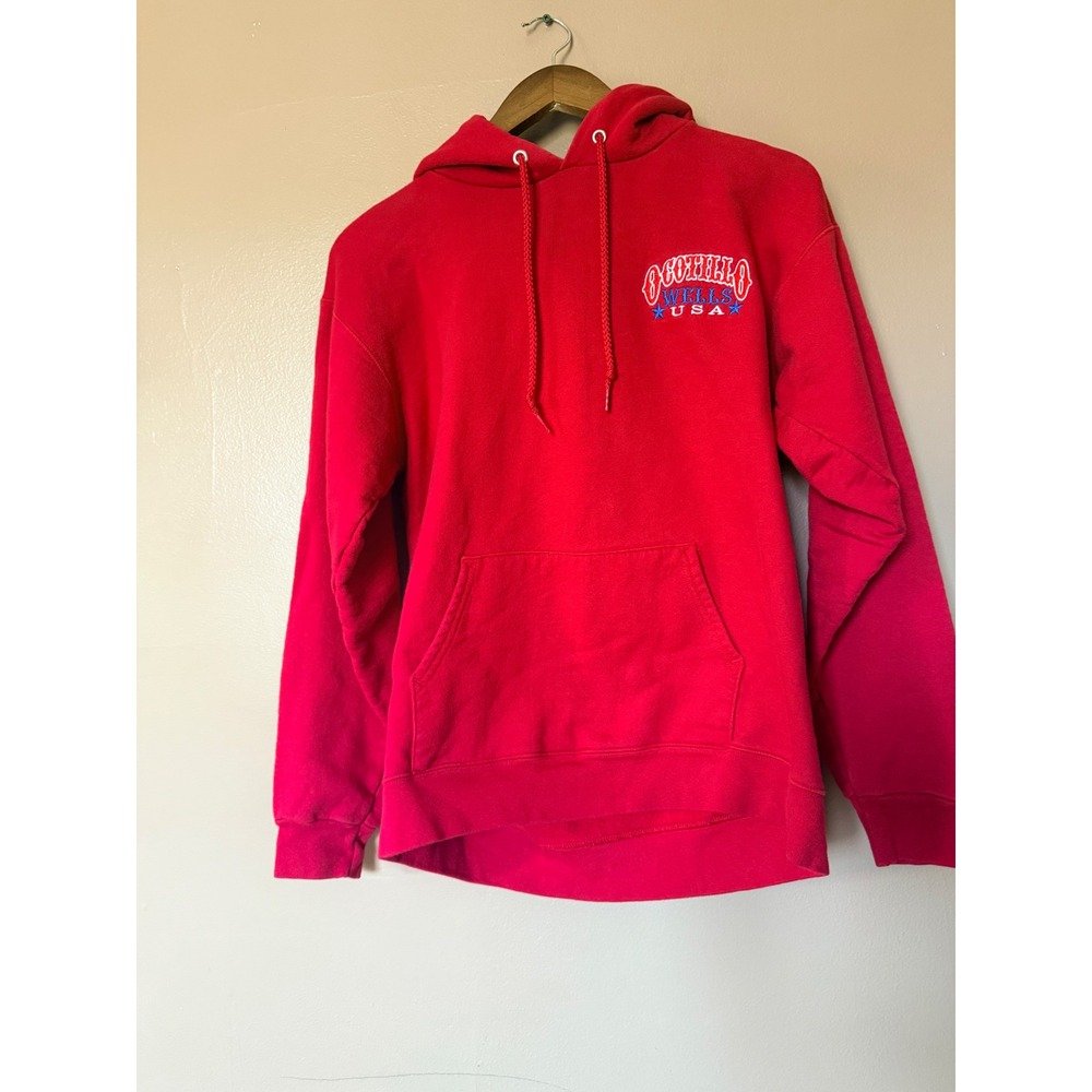 Hanes‎ Ocotillo Wells 2008 Hoodie Small Red Graphic Cotton Off Road Sweatshirt